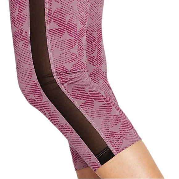 Asics Kate Mesh Capri Leggings Purple Oxide/Dried Berry Linear Eclipse Size M - Picture 5 of 14